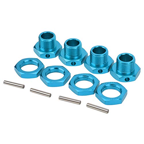 SPYMINNPOO 4-teiliges RC-Rad-Sechskant-Set, 17-mm-Rad-Sechskant-Kupplung aus Aluminiumlegierung für Spielzeugauto (Blue) von SPYMINNPOO