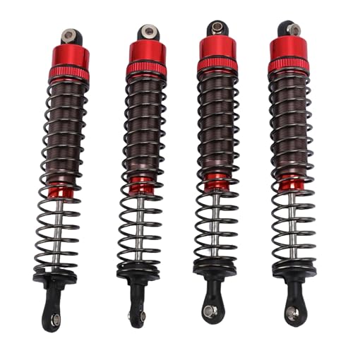 SPYMINNPOO 4PCS 110 -mm -Öldruckschock -Kits, Aluminiumlegierung RC -Auto -Federung -Upgrade -Kit für 1 10 -Skala -Off -Straßenfahrzeuge (Rot) von SPYMINNPOO