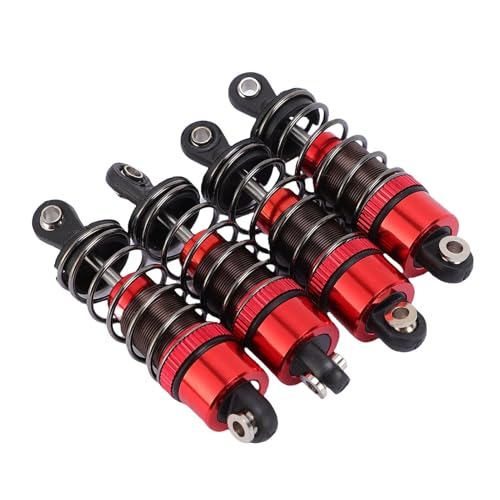 SPYMINNPOO 4pcs 62mm Öldruckschock Kits, Aluminiumlegierung RC -Auto -Federung -Upgrade -Kit für 1 10 -Skala -Off -Straßenfahrzeuge (Rot) von SPYMINNPOO
