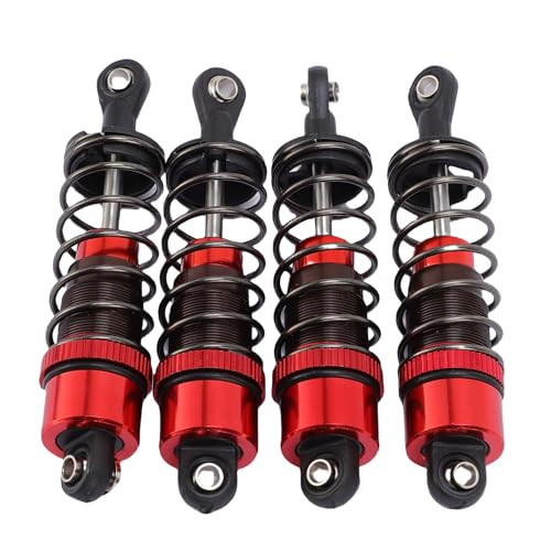 SPYMINNPOO 4pcs 70 Mm Öldruckschock Kits, Aluminiumlegierung RC -Auto -Federung -Upgrade -Kit für 1 10 -Skala -Off -Straßenfahrzeuge (Rot) von SPYMINNPOO