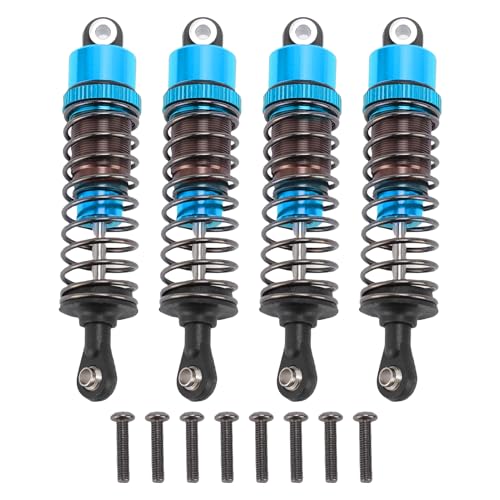 SPYMINNPOO 4pcs 75 Mm RC -Auto -Stoßdämpfer, Metalldämpfer mit Hydraulischem Öldruckdämpfungssystem für 1/10 Autos Eingestellt (Blue) von SPYMINNPOO