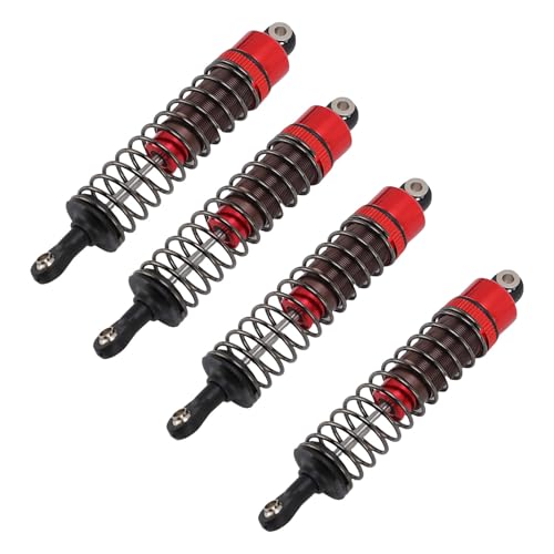 SPYMINNPOO 4pcs 85 Mm Öldruckschock -Kits, Aluminiumlegierung RC -Auto -Suspension -Upgrade -Kit für 1 10 -Skala -Off -Straßenfahrzeuge (Rot) von SPYMINNPOO