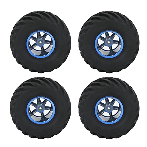 SPYMINNPOO 4pcs RC -Auto -Gummireifen, Plastikräder 12mm Hex 1/10 Gummi -Reifen -Off -Straßenreifen mit 12 -mm -Sechskanttreiber für Redcat Vulcano Epx von SPYMINNPOO