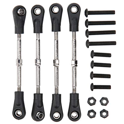 SPYMINNPOO 4pcs RC Lenkungstange, Einstellbare RC Heck Obere Lenkstange RC Lenkstange Metall für 1/10 RC -Off -Straßenauto von SPYMINNPOO