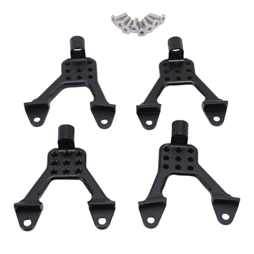 SPYMINNPOO 4pcs Verstellbare Stoßdämpferhalterung, Aluminiumlegierung 9 Loch RC -Stoßklingel für RC -Crawler -Autos (schwarz) von SPYMINNPOO