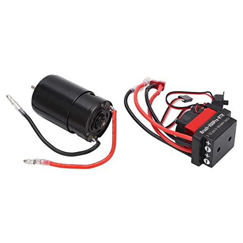 SPYMINNPOO 550 Motor 60A ESC -Kit, Hohe Drehmomente 60A ESC -Set Gebürsteten Motor Combo -Fernbedienungsauto -Upgrade -Teile für 1/10 RC Crawler Car von SPYMINNPOO