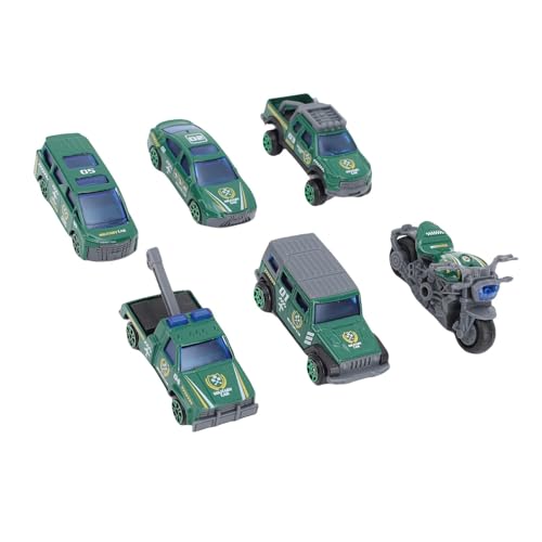 SPYMINNPOO 6 PCs Metallspielzeugautos, 1:64 Realistische Miniatur -Auto -Bildungsrolle Spielen Spielzeugfahrzeuge für Kleinkinder (Typ 1) von SPYMINNPOO