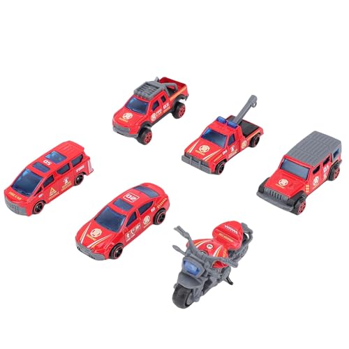 SPYMINNPOO 6 PCs Metallspielzeugautos, 1:64 Realistische Miniatur -Auto -Bildungsrolle Spielen Spielzeugfahrzeuge für Kleinkinder (Typ 2) von SPYMINNPOO