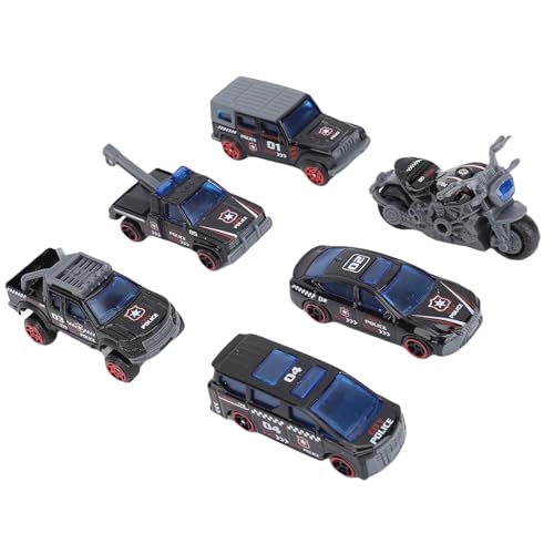 SPYMINNPOO 6 PCs Metallspielzeugautos, 1:64 Realistische Miniatur -Auto -Bildungsrolle Spielen Spielzeugfahrzeuge für Kleinkinder (Typ 3) von SPYMINNPOO