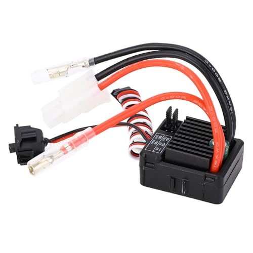 60A Brushed ESC, Elektrischer Geschwindigkeitsregler mit Starker Stromausdauer für 1/10 RC Cars Boote von SPYMINNPOO