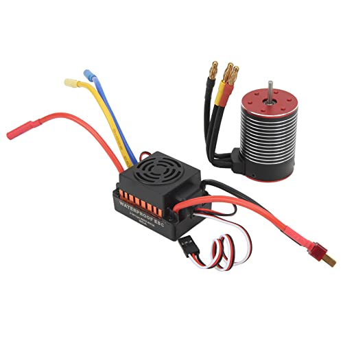 SPYMINNPOO 60A RC Bürbster Esc -Combo -Set, 5200KV Universal Pure Copper Coil Esc, Motorspeed Controller für RC -Autos von SPYMINNPOO
