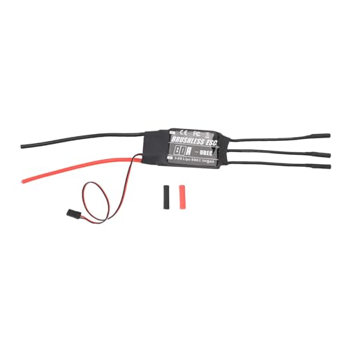 SPYMINNPOO 80A Bürstenlosen ESC für RC-Flugzeughubschrauber-Drohne, 3-6S Lipo 4,00-mm-Bananenanschluss UBEC, Elektromotor Speed ​​Controller von SPYMINNPOO