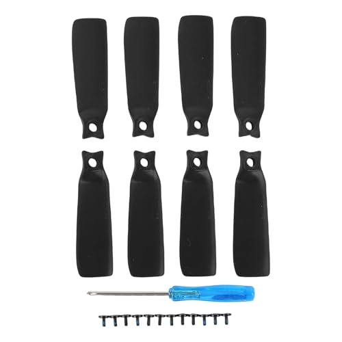 SPYMINNPOO 8pcs Drohnenpropellerblätter Set, 4022f Farbflügel Ersatz Ersatzteile Zubehör Kompatibel mit Flip -Drohnen (Black) von SPYMINNPOO