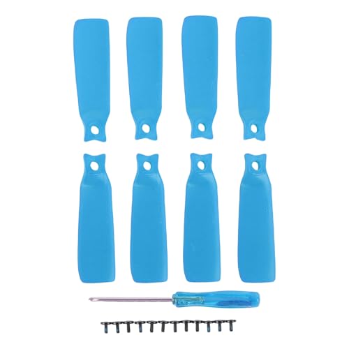 SPYMINNPOO 8pcs Drohnenpropellerblätter Set, 4022f Farbflügel Ersatz Ersatzteile Zubehör Kompatibel mit Flip -Drohnen (Blue) von SPYMINNPOO
