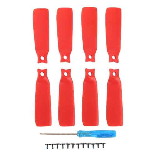 SPYMINNPOO 8pcs Drohnenpropellerblätter Set, 4022f Farbflügel Ersatz Ersatzteile Zubehör Kompatibel mit Flip -Drohnen (Rot) von SPYMINNPOO