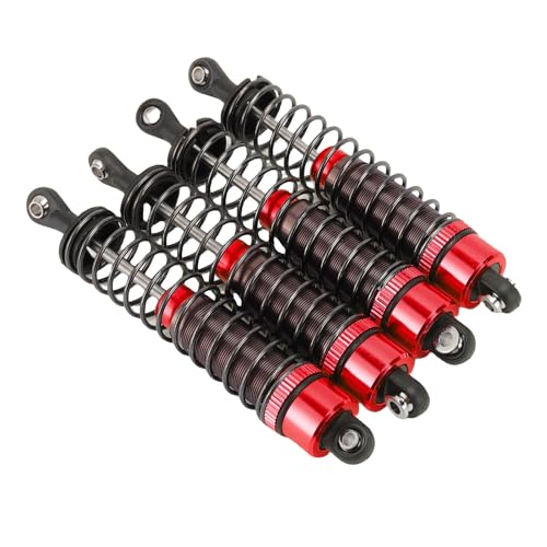 SPYMINNPOO 95 Mm ölgefüllte RC-Stoßdämpfer, 4-teiliges Set für RC-Autos Im Maßstab 1/10, Hochleistungs-Fahrwerks-Upgrade (Rot) von SPYMINNPOO