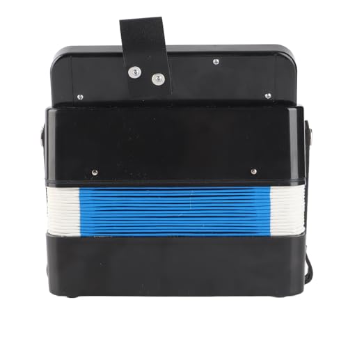 SPYMINNPOO Akkordeon Musikinstrument Kinder Akkordeon Spielzeug 2 Bass 7 Schlüssel, Geeignet für Kinder auf Geburtstagsfeiern, Plastikmaterial (Black) von SPYMINNPOO