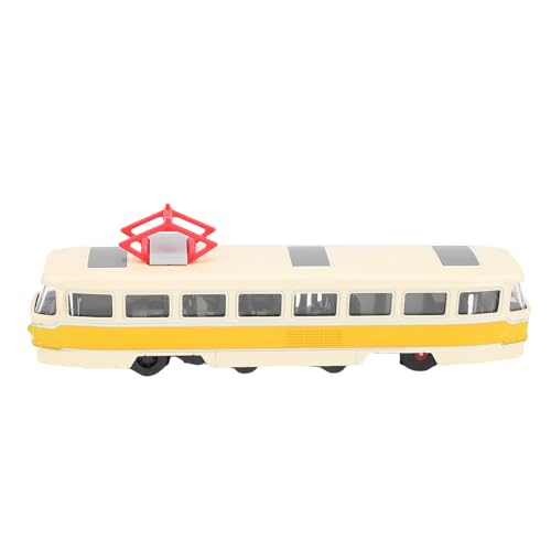 SPYMINNPOO Alloy -Zug -Modellspielzeug-, Licht- und Musik -Simulations -Zug mit Offener Tür, Interaktives Modell für Kinder (Yellow) von SPYMINNPOO