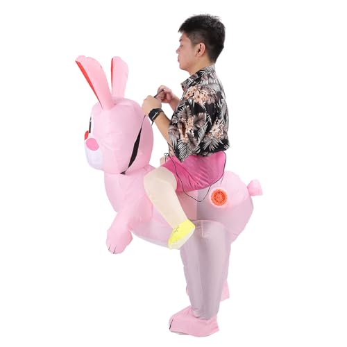 SPYMINNPOO Aufblasbares Hasenkostüm, Farbenfrohe Patchwork -Design Schnellinflation Blow Costüm mit Gebläse für Partys Carnivals SPYMINNPOO Aufblasbares Hasenkostüm, Farbenfrohe Patchwork -Design Schnellinflation Blow Costüm mit Gebläse für Partys Carnivals von SPYMINNPOO
