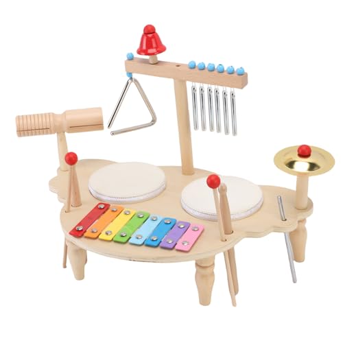 SPYMINNPOO Baby -Musikinstrumente Set, Hölzerne Percussion -Spielzeug mit Glockenspiel Chime Bell & Cymbal SPYMINNPOO Baby -Musikinstrumente Set, Hölzerne Percussion -Spielzeug mit Glockenspiel Chime Bell & Cymbal von SPYMINNPOO
