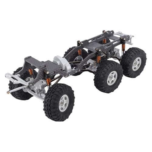SPYMINNPOO Chassis -Rahmen für Axiale SCX24 RC -LKW 6x6, Niedrigem Schwerkraft -Upgrade -Teil mit Verbesserter Stabilität (schwarzes Silber) von SPYMINNPOO