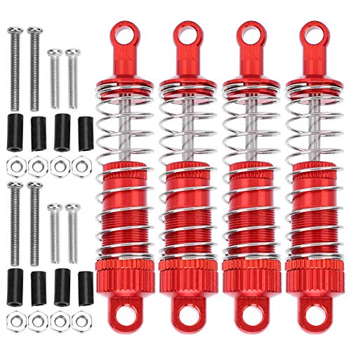 SPYMINNPOO D90 RC CAR 4PCS Set Aluminiumlegierung Federdämpfer RC -Zubehör, Rutschige Abdeckung für Reibungslose Leistung, Leicht und Langlebig, für MN 1/12 D90 Fernbedienungsauto Anwendbar (Rot) von SPYMINNPOO