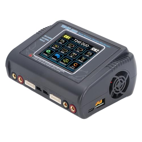 SPYMINNPOO Doppeltes Lipo-Batterieladegerät, Farb-Touchscreen, Gleichgewichts-Ladegerät für ferngesteuertes Auto, Multimodus-Ladegerät, leicht zu transportieren, kompaktes Design für Lithium-Batterien SPYMINNPOO Doppeltes Lipo-Batterieladegerät, Farb-Touchscreen, Gleichgewichts-Ladegerät für ferngesteuertes Auto, Multimodus-Ladegerät, leicht zu transportieren, kompaktes Design für Lithium-Batterien von SPYMINNPOO