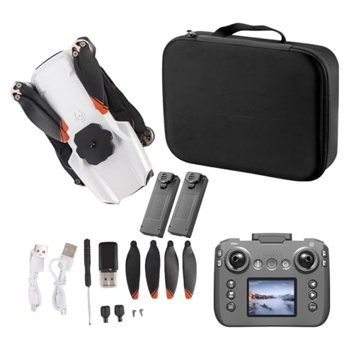 SPYMINNPOO Drohne mit Kamera, FPV Dual Camera Foldable RC Quadcopter mit Bürstenloser Motorhöhe Halten Sie eine Schlüsselrückgabe -App -Steuerung für Luftfotografie (Doppelbatterie) von SPYMINNPOO