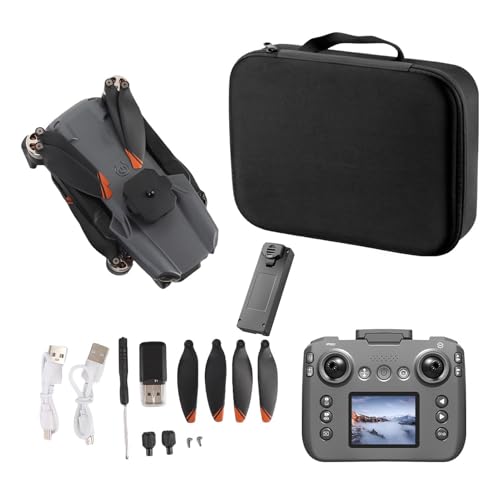 SPYMINNPOO Drohne mit Kamera, FPV Dual Camera Foldable RC Quadcopter mit Bürstenloser Motorhöhe Halten Sie eine Schlüsselrückgabe -App -Steuerung für Luftfotografie (Einzelne Batterie) von SPYMINNPOO