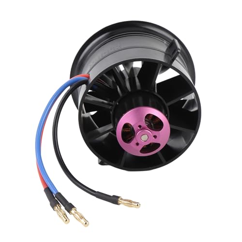 SPYMINNPOO EDF 80mm 12 Blätter Elektrische Kanallüfter, 3000W 6s 2000kV 3,43 Kg Schub, Hohe Effizienz für RC -Düsenflugzeuge (Modellflugzeugdrohne UAV) von SPYMINNPOO