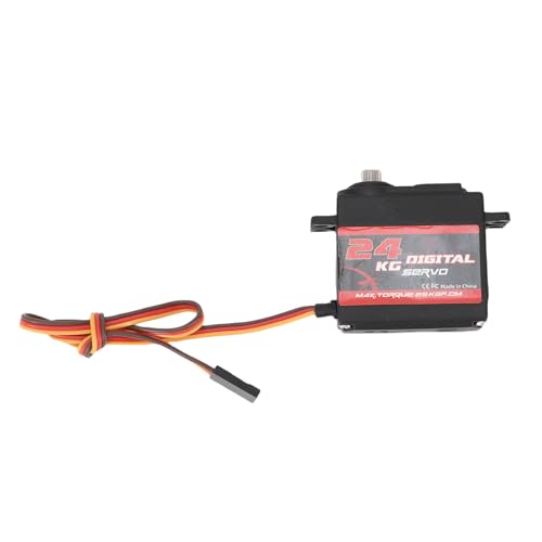SPYMINNPOO Effizienter Digitaler Servo Niedriger Arbeitsgeräusch Hoher Torsionsmotor für 1/10 RC -Autobootroboter [Kunststoff, Aluminiumlegierung] (24 kg) von SPYMINNPOO