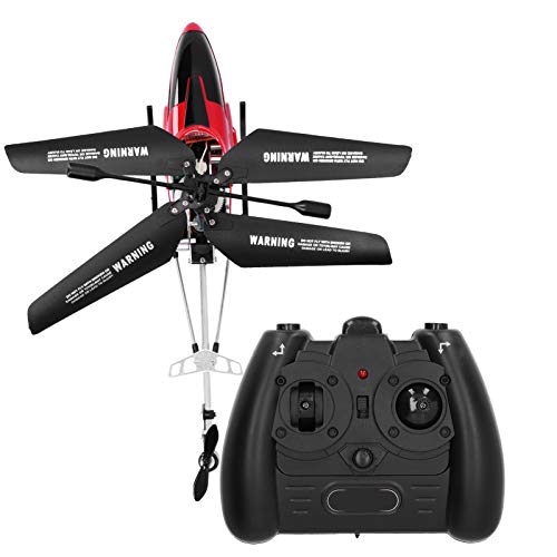 SPYMINNPOO Ferngesteuerter Hubschrauber, 2.4G 3-Kanal-RC-Hubschrauber Höhe Halten Mini-Flugzeug Kinderflugspielzeug High-Low-Speed, LED-Licht, 2 Batterien für 20 Minuten Spielzeit(rot) von SPYMINNPOO