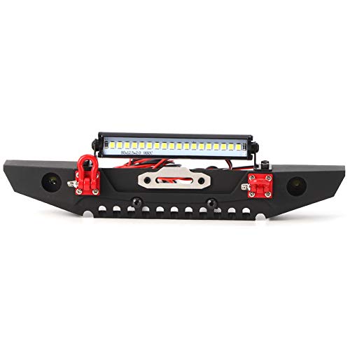 SPYMINNPOO Frontstoßstange mit Licht, Stoßfänger vorne, Anti-Kollision, mit Spolights RC-Autoteilen, geeignet für 1:10 RC Crawler Car SPYMINNPOO Frontstoßstange mit Licht, Stoßfänger vorne, Anti-Kollision, mit Spolights RC-Autoteilen, geeignet für 1:10 RC Crawler Car von SPYMINNPOO