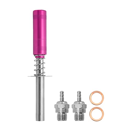 SPYMINNPOO Glow Plug Igniter für RC -Motoren, N3 Glow Plug Starter mit LED -Indikator, Kompatibel mit Nitro -Methanol -RC -Autos und Lastwagen (Rosiges Rot) von SPYMINNPOO