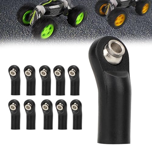 SPYMINNPOO Hochleistungs -Kunststoffkugel -Endverknüpfungskopf für Axiale SCX 1/10 RC Auto Crawler, Packung mit 10 M4 Plastikkugel End für RC Auto Enthusiasten, Einfache Installation und Geeignet von SPYMINNPOO