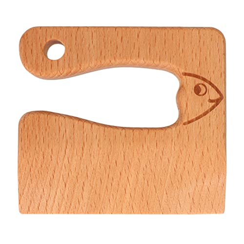 SPYMINNPOO Holzschneider für, Montessori-Küchenwerkzeuge, Sicheres Gemüse- und Obstmesser-Spielzeug, Verbessert die Praktischen Fähigkeiten fürvon 2–8 Jahren (Fisch) von SPYMINNPOO