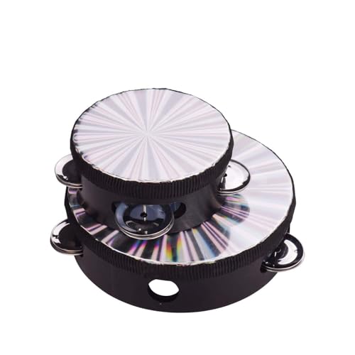 SPYMINNPOO Holzstrahl-Tamburin-Handbell-Handtrommel, 4 oder 6 Zoll, Leicht und Tragbar, Glänzender Reflektierender Drum Head, Fröhliches Jingle-Sound, Verbesserung des Musikalischen Sinns und (6 Zoll) SPYMINNPOO Holzstrahl-Tamburin-Handbell-Handtrommel, 4 oder 6 Zoll, Leicht und Tragbar, Glänzender Reflektierender Drum Head, Fröhliches Jingle-Sound, Verbesserung des Musikalischen Sinns und (6 Zoll) von SPYMINNPOO