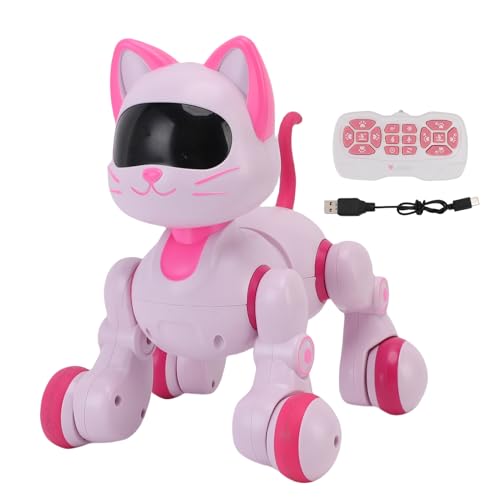 SPYMINNPOO Interaktive Roboterkatze, Smart RC Roboter -Katzenspielzeug, Interaktives Spielzeug mit Touch Sensing LED Eyes Dance & Musik Walking von SPYMINNPOO