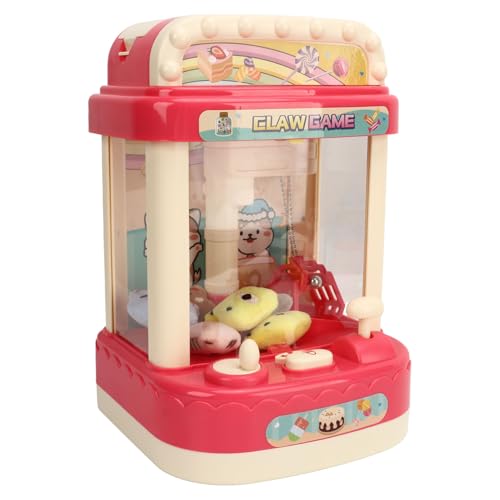 SPYMINNPOO Klauenmaschine für, Musik-Mini-Kranich-Fänger-Spielmaschine, Zuhause, Party, Weihnachten, Geburtstag, Spielzeug, Snacks (Rosa) von SPYMINNPOO