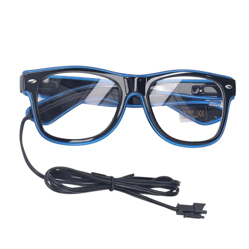 SPYMINNPOO LED-Brille mit Soundsteuerung, Futuristisches, Leuchtendes Partyzubehör für Erwachsene, Teenager und (Juwelenblau) von SPYMINNPOO