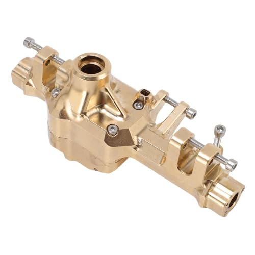 SPYMINNPOO Messing -Frontbrückenachse, Metall RC Messing Hinterachehäuser mit Diff -Abdeckung für RC Crawler Car von SPYMINNPOO