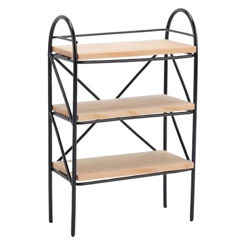 SPYMINNPOO Miniature Dollhouse Bookrack, 1:12 Skala Elegantes Eisenbuchregal für Dollhouse Decor & DIY -Handwerksprojekte von SPYMINNPOO