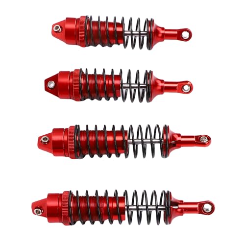 SPYMINNPOO Ölgefüllte RC -Stoßdämpfer Set, Vorder-/Hinterrad -Upgrade -Kit für Schrägstrich 4x4 1/10 Crawler (Rot) von SPYMINNPOO