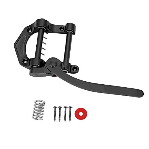 SPYMINNPOO Profession Elle Kupfer Legierung Vibrato Tailpiece Tremolo für Jazz Gitarren, Verstellbare Griff Brücke mit Glatten Tremolo-Effekten (Black) von SPYMINNPOO