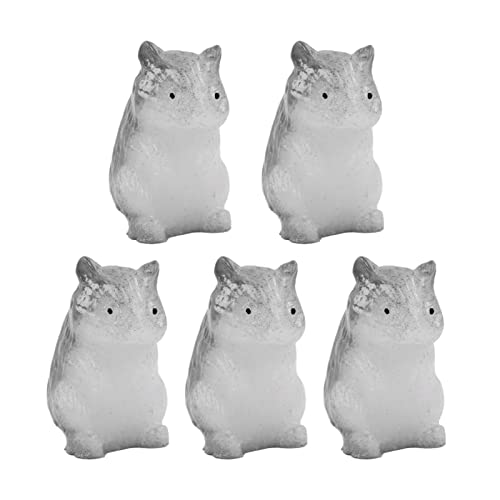 SPYMINNPOO Puppenhaus Hamster Figur, Realistische 30PCS Puppenhaus Hamsterform Exquisite Harz Vordächer 1/12 1/6 Puppenhaus (Grau) von SPYMINNPOO
