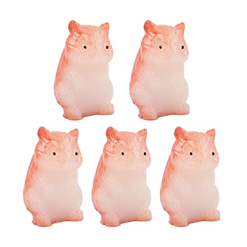 SPYMINNPOO Puppenhaus Hamsterfigur, realistische 30 STÜCKE Puppenhaus Hamsterform Exquisite Harz Vordächer 1/12 1/6 Puppenhaus (Braun) von SPYMINNPOO