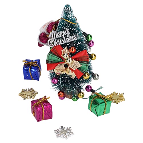 SPYMINNPOO Puppenhaus Weihnachtsbaum, Puppenhaus Tiny Christmas Tree DIY Passende Feine Verarbeitung Nettes Aussehen Miniatur Weihnachtsartikel Toysandgames Puppenzubehör Toysandgames Puppenzubehör von SPYMINNPOO