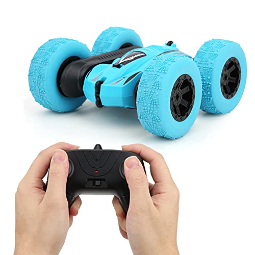 SPYMINNPOO RC-Auto-Spielzeug, 2,4-G-Fernbedienungs-Stunt-Auto, Doppelseitig, um 360 ° Drehbar, Taumelndes Kinderspielzeug(Blau) von SPYMINNPOO