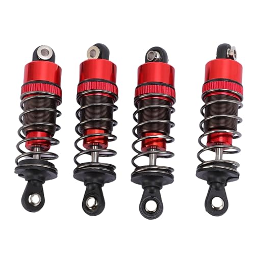 SPYMINNPOO RC -Auto -Stoßdämpfer -Kit, Leichtgewichts -Legierungsdämpfer Set 4 Öldämpfer Upgrade -Teile für 1/10 RC Crawler (red) von SPYMINNPOO