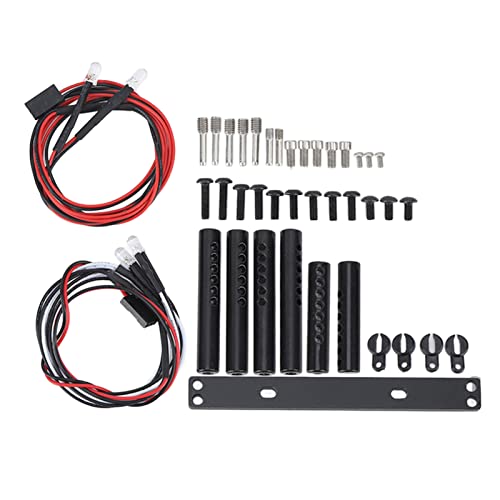 SPYMINNPOO RC-Auto-Stoßstange mit LED, RC-Metall-Stoßstange für LED-Licht und Anhängerhaken für SCX10 III AXI03007 AXI03003 SPYMINNPOO RC-Auto-Stoßstange mit LED, RC-Metall-Stoßstange für LED-Licht und Anhängerhaken für SCX10 III AXI03007 AXI03003 von SPYMINNPOO
